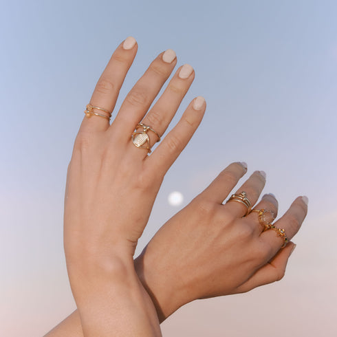 The Nexus Ring with Citrine in Yellow Gold