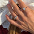 Bezel Set Emerald Cut Diamonds Half Eternity Band