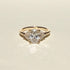 Oval and Half Moon Lab Grown Diamonds Trilogy Ring