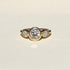 Bezel Set Round Lab Grown Diamond Trilogy Ring