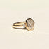 Bezel Set Oval Lab Grown Diamond Trilogy Ring