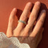 Bezel Set Emerald Cut Diamonds Half Eternity Band