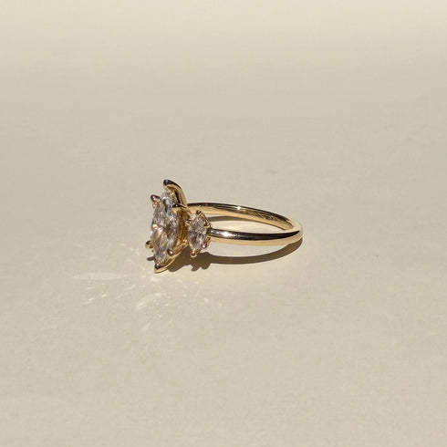 Marquise Lab Grown Diamonds Trilogy Ring