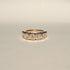Bezel Set Emerald Cut Diamonds Half Eternity Band