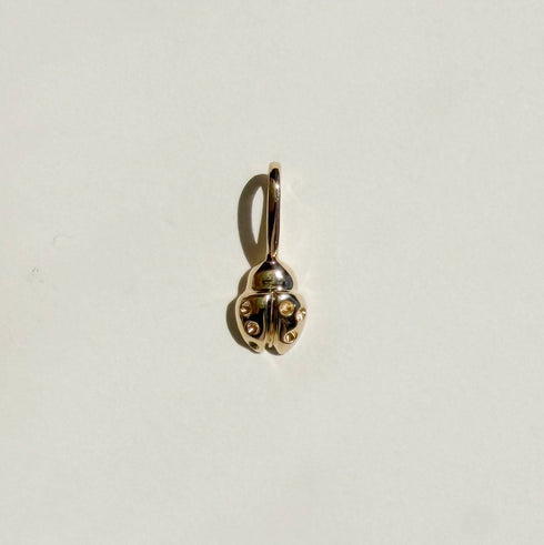 Ladybird Charm in Yellow Gold