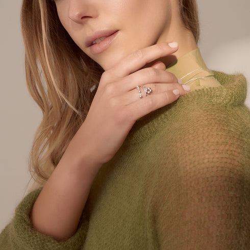 The Quinque Charm Ring in Silver