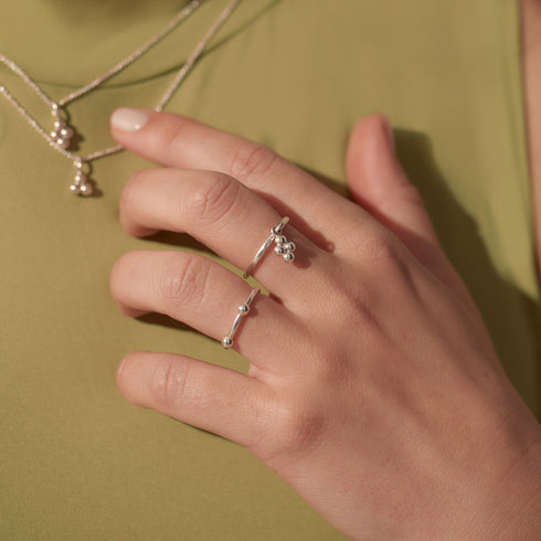 The Quattuor Charm Ring in Silver