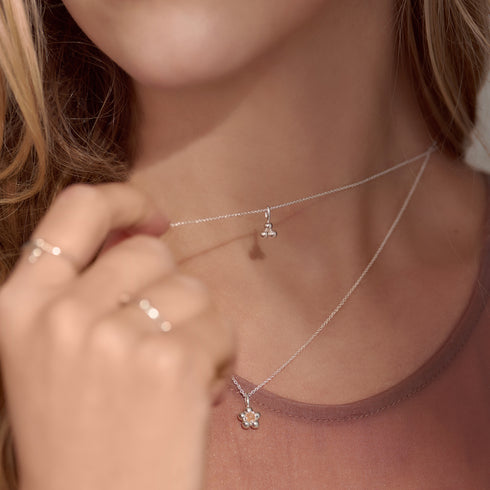 The Tres Pendant Charm in Silver