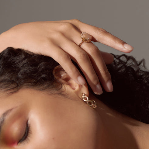 The Realm Hoop Earrings in Silver
