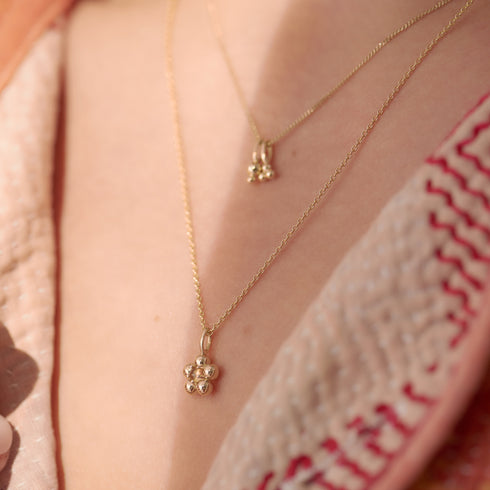 The Quinque Charm Pendant with Citrine in Silver