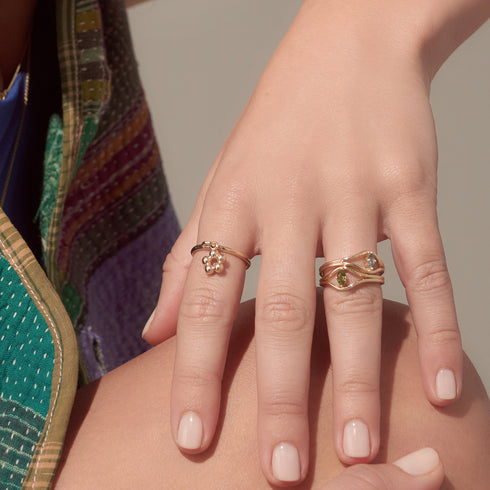 The Visionary Ring with Tourmaline in Yellow Gold