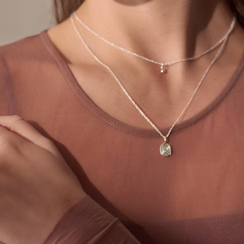 The Solo Pendant Charm in Silver