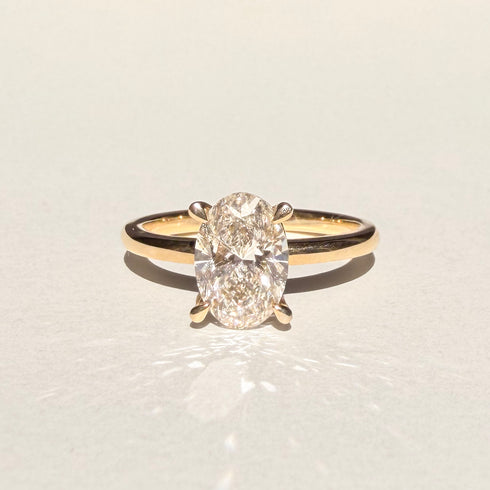 Four Claw Oval Lab Grown Diamond Ring