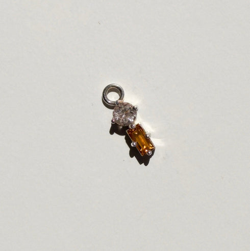 Suncatcher Sleeper Charm One: with Morganite & Citrine in Silver