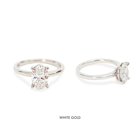 Four Claw Oval Lab Grown Diamond Ring