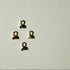 Three Claw Mini Diamond Pendant Charm in Silver