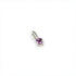 Three Claw Mini Amethyst Pendant Charm in Silver