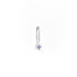 Amethyst Dot Pendant Charm in Silver
