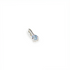 Three Claw Mini Aquamarine Pendant Charm in Silver