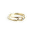 Three Claw Mini Black Diamond Ring in Yellow Gold