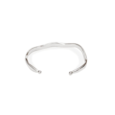 Crescent Bangle in Silver