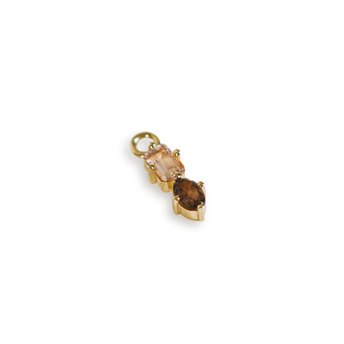 Suncatcher Sleeper Charm Three: with Morganite & Smokey Quartz