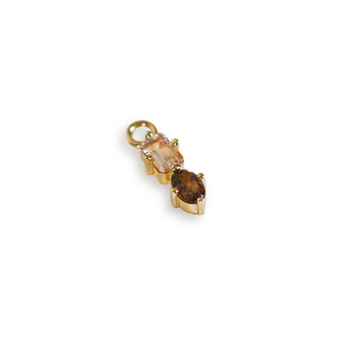 Suncatcher Sleeper Charm Three: with Morganite & Smokey Quartz