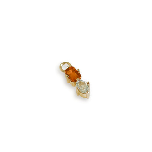 Suncatcher Sleeper Charm Three: with Citrine & Prasiolite