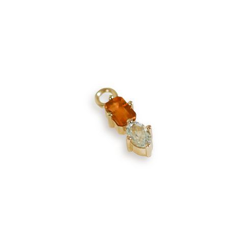 Suncatcher Sleeper Charm Three: with Citrine & Prasiolite