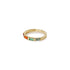 Semi Precious Baguette Half Eternity Band in Yellow Gold
