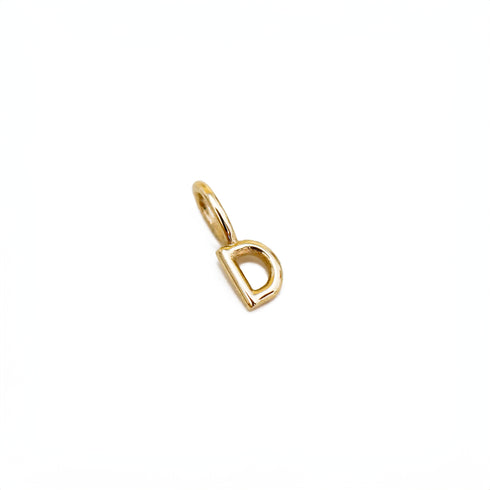 D ~ Alphabet Charm in Yellow Gold