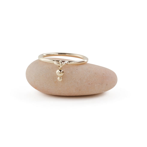 The Duo Charm Ring in Yellow Gold
