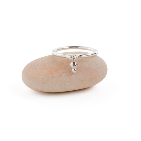 The Duo Charm Ring in Silver