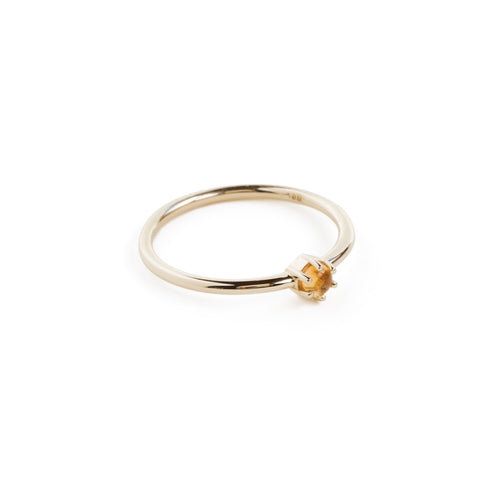 The Portal Ring with Citrine in Yellow Gold