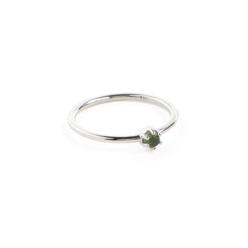 The Portal Ring with Jade in Silver