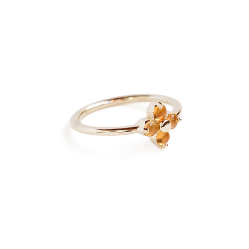 The Nexus Ring with Citrine in Yellow Gold