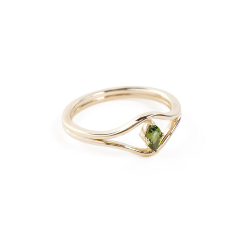 The Visionary Ring with Tourmaline in Yellow Gold