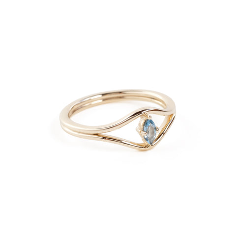 The Visionary Ring with Topaz in Yellow Gold