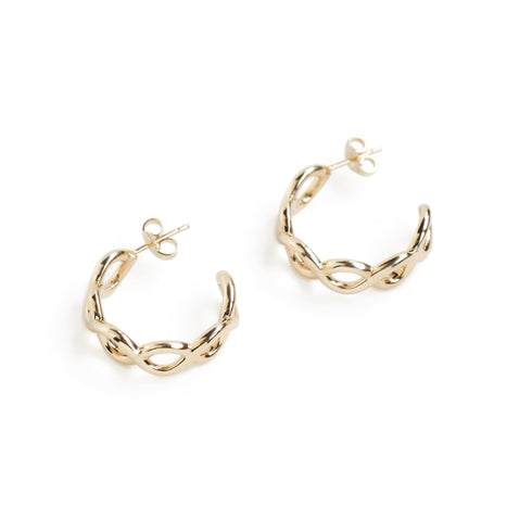 The Realm Hoop Earrings in Yellow Gold
