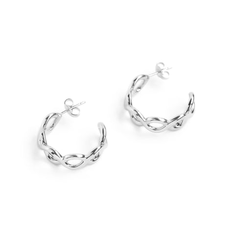 The Realm Hoop Earrings in Silver