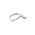 Gentle Diamond Wishbone Ring in White Gold