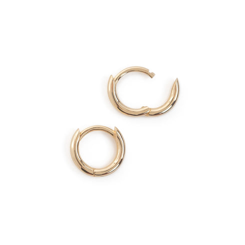 Round - Round Profile - Hinged Sleepers in Yellow Gold