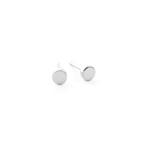 Dot Stud Earrings in Silver