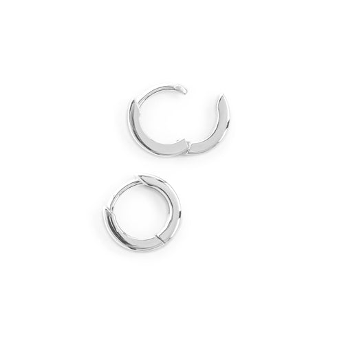 Round - Square Profile - Hinged Sleepers in Silver