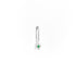 Emerald Dot Pendant Charm in Silver