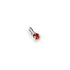 Three Claw Mini Garnet Pendant Charm in Silver