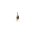 Partial Bezel Teardrop Smokey Quartz Charm Pendant in Yellow Gold