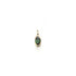 Partial Bezel Set Oval Tourmaline Pendant Chain in Yellow Gold