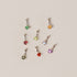 Three Claw Mini Peridot Pendant Charm in Silver