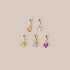 Three Claw Mini Citrine Pendant Charm in Silver
